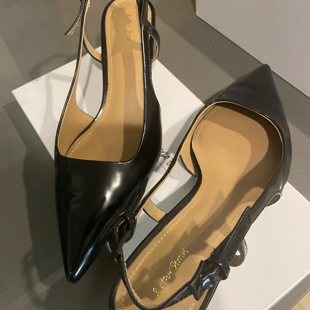 And Other Stories Black Women's Slingback Shoes